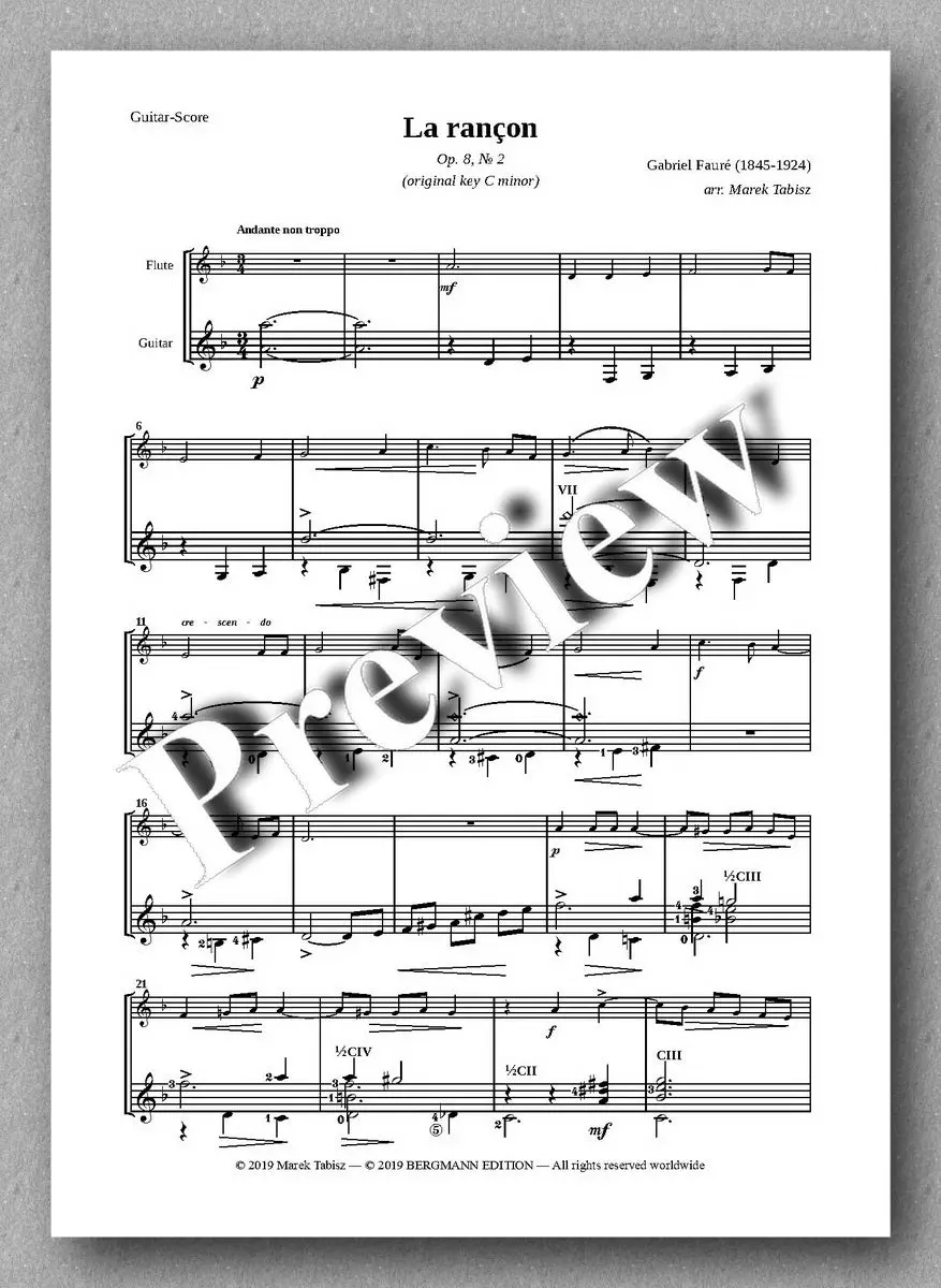 Faure-Tabisz, La Rançon, Op. 8 No. 2 2