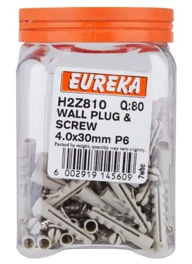Eureka Wall Plug & Screw (Qty 80) 1