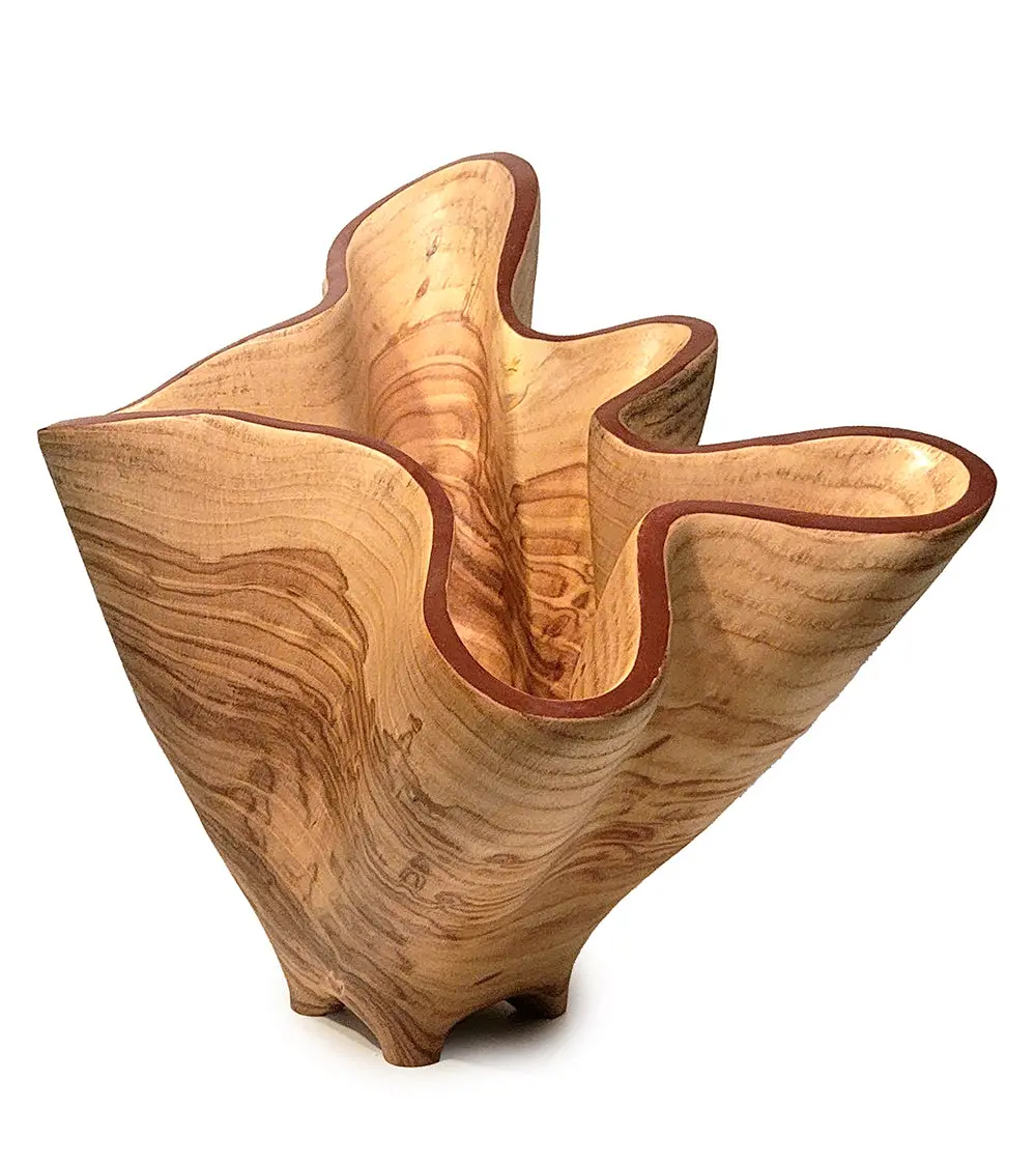 Carved Vessel "Olive Ash Bowl" By Andy Dipietro 1
