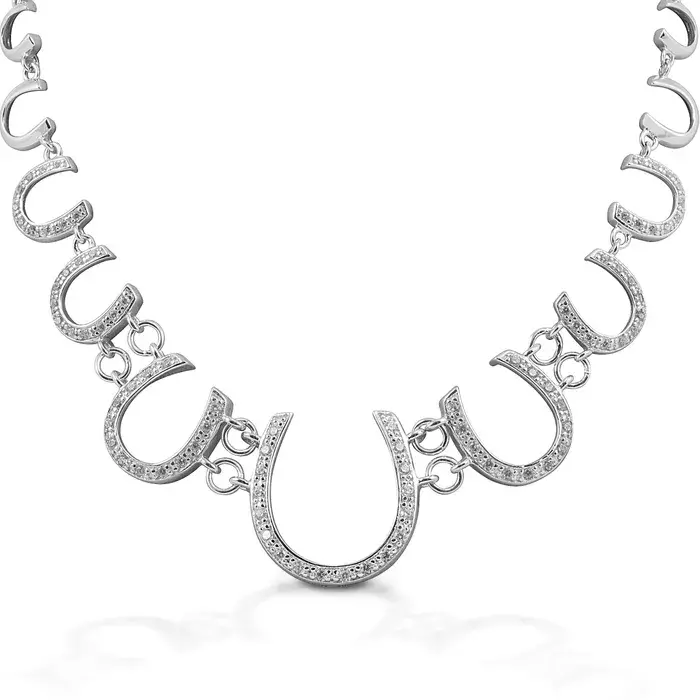 Kelly Herd Necklace Multi Horseshoe - Sterling Silver 1