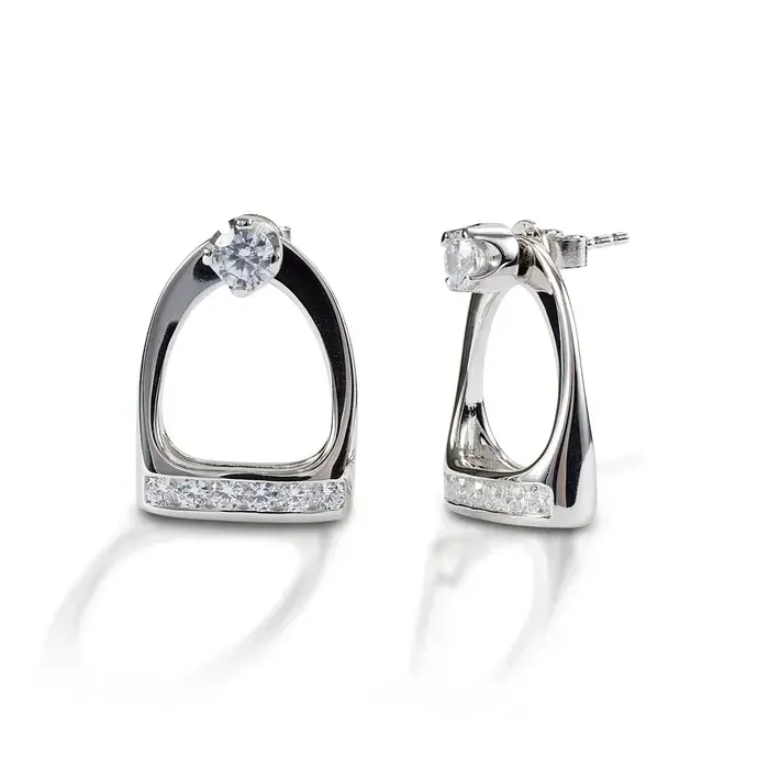 Kelly Herd Earrings Stud Earrings English Stirrup Jackets Large - Sterling Silver 1