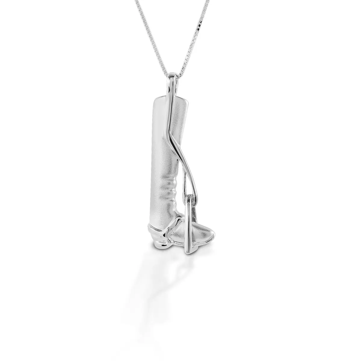 Kelly Herd Necklace English Riding Boot & Stirrup - Sterling Silver 1
