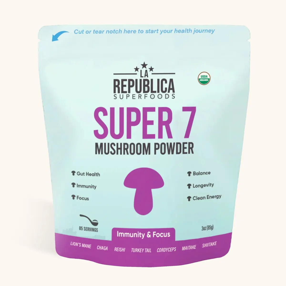 Super 7 Mushroom Extract Powder - La Republica 1