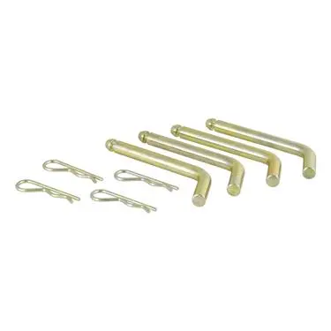 Curt 16902 Fifth Wheel Trailer Hitch Rail Pin; Replacement Pins And Clips; Yellow Zinc Finish; With 4 Pins And 4 Clips 1