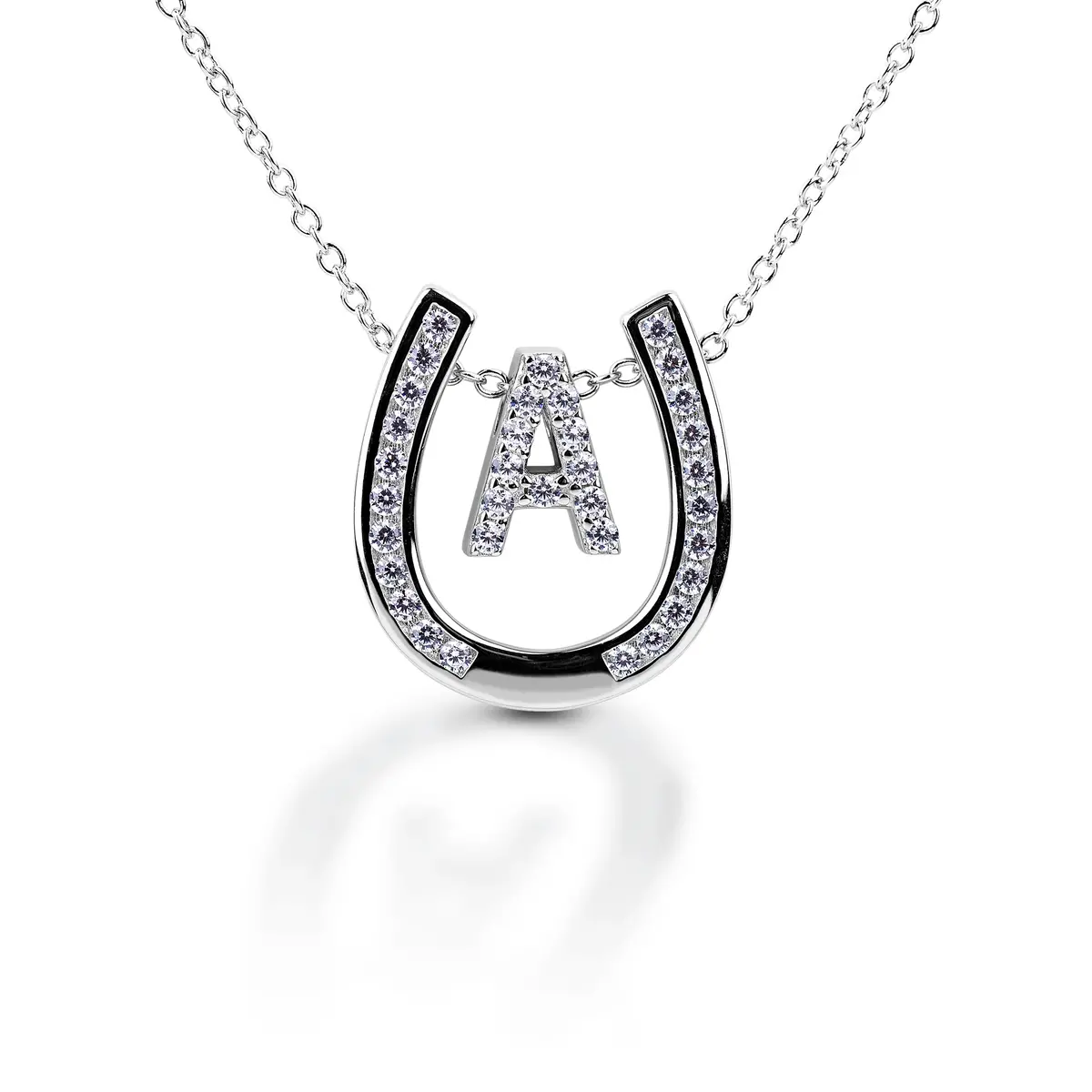 Kelly Herd Personalised Initial Horseshoe Necklace 1