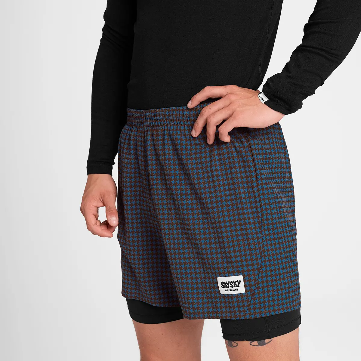 Houndstooth Pace 2 In 1  Shorts 5'' 1