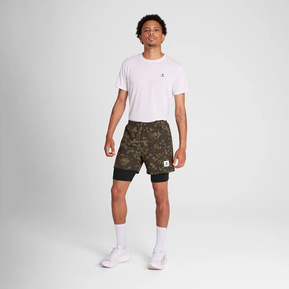 Camo Pace 2 In 1 Shorts 5'' 4