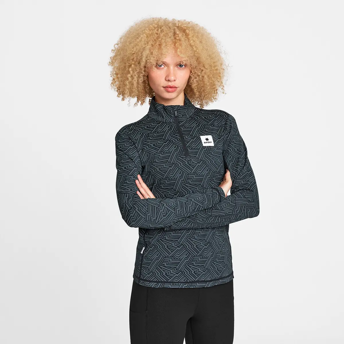 Reflective Pace Half Zip Long Sleeve 1