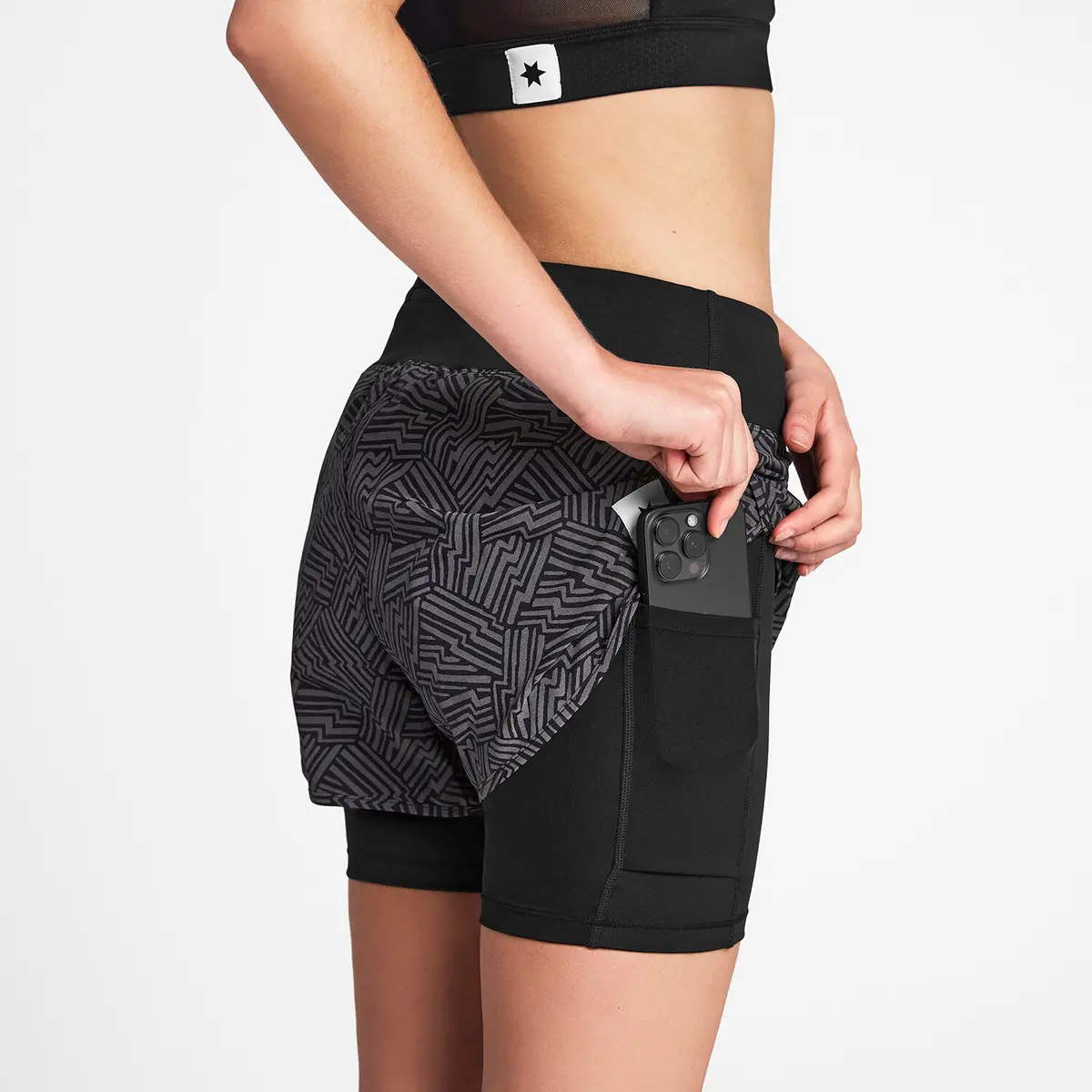 Reflective 2 In 1 Pace Shorts 3'' 3