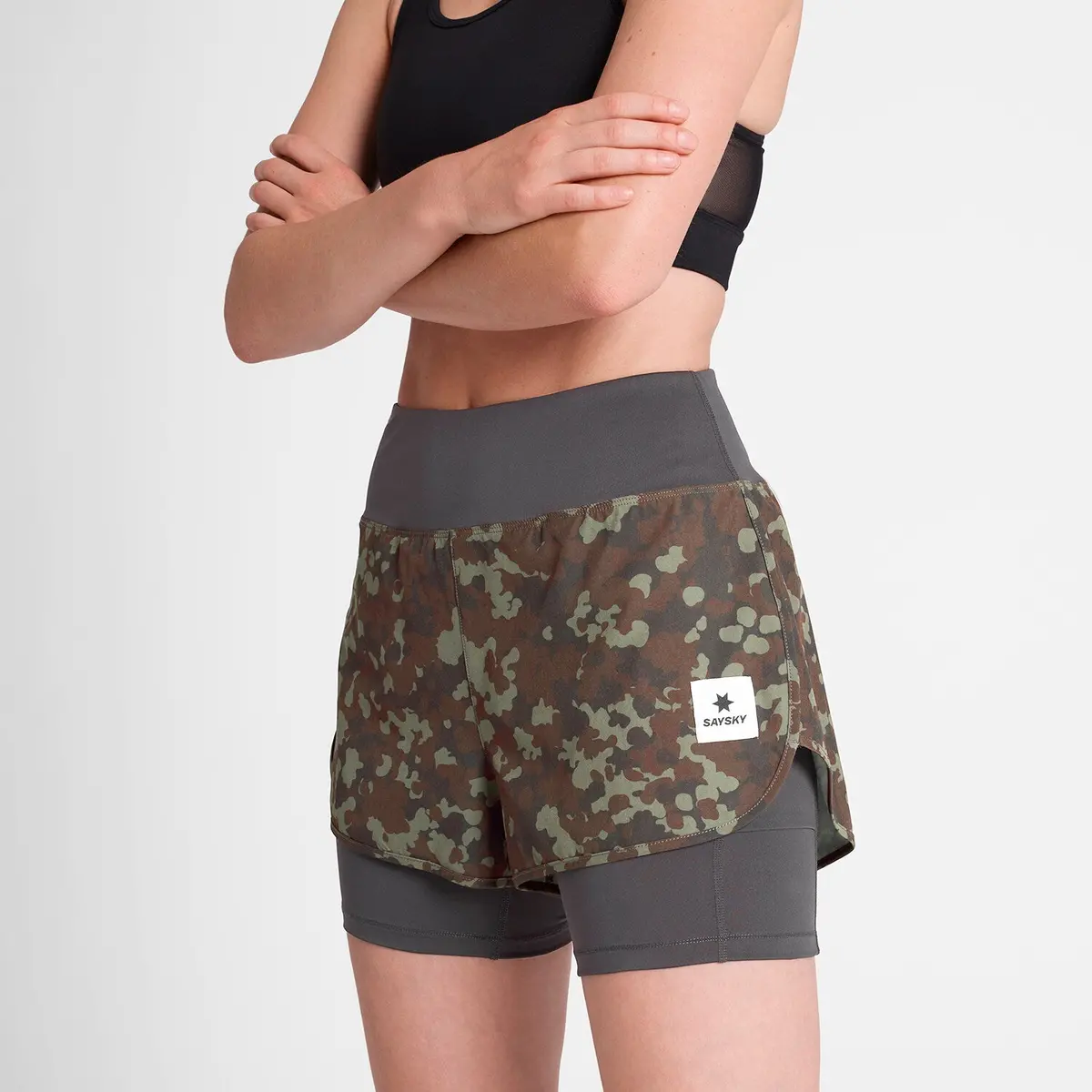 Camo Pace 2 In 1 Shorts 3" 1