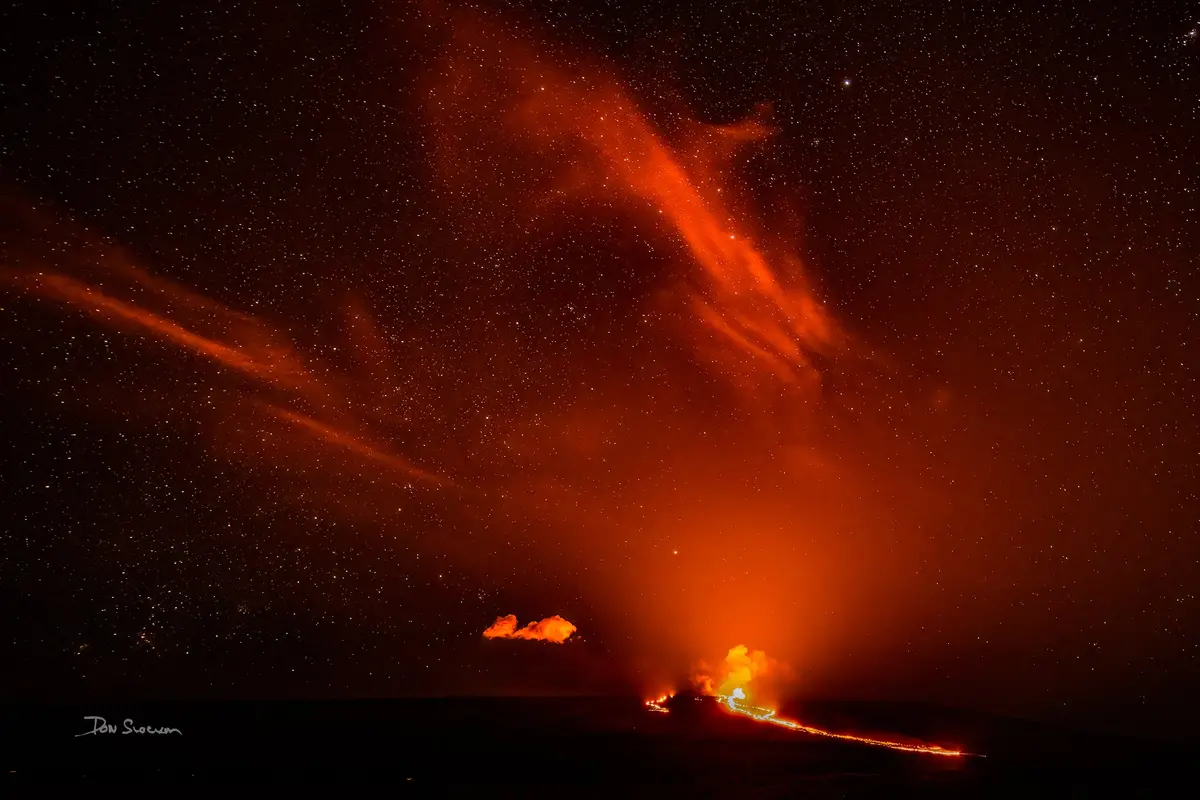 Pele Dancing Under A Starry Night  By Don Slocum 1