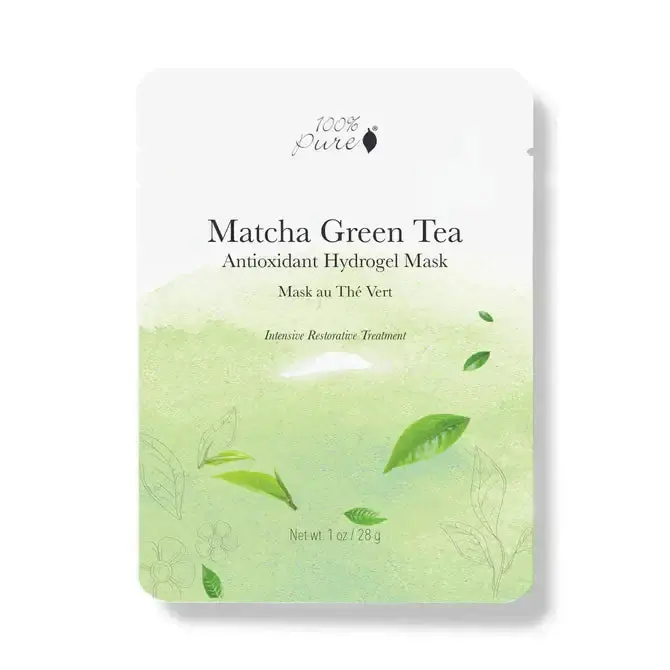 Matcha Green Tea Antioxidant Hydrogel Mask - 100% Pure 1