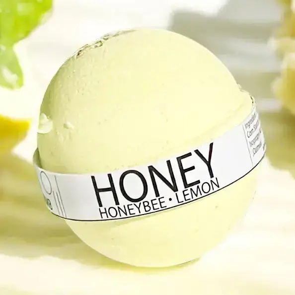 Honeybee Lemon Bath Bomb 1