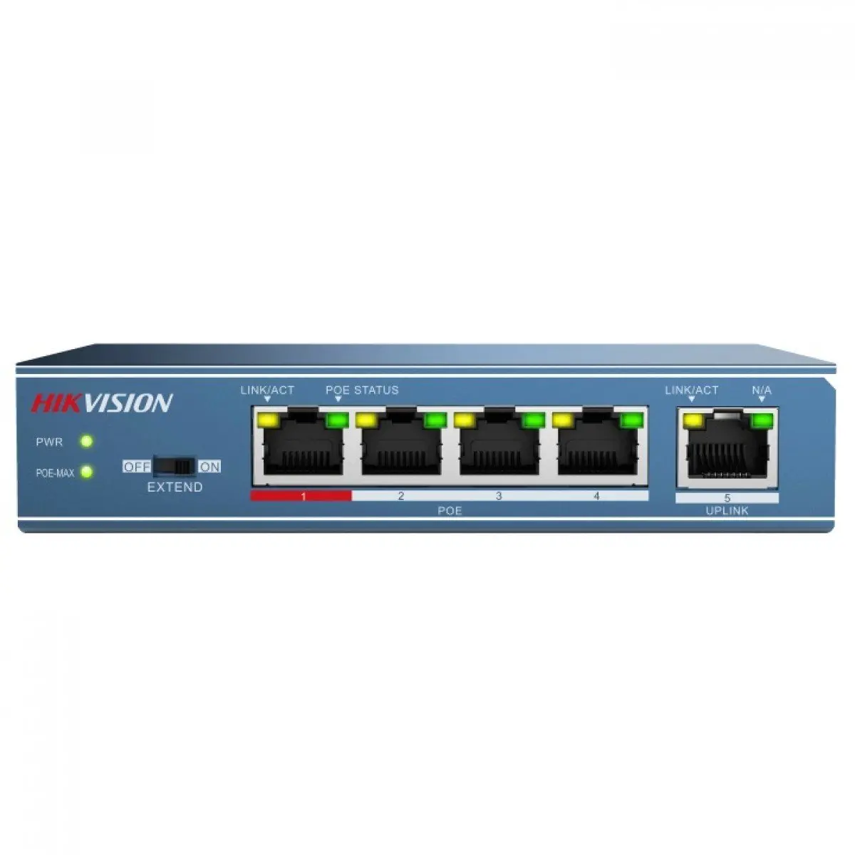 Hikvision 4-Ports 100Mbps Unmanaged Poe Switch (Ds-3E0105p-E) 1