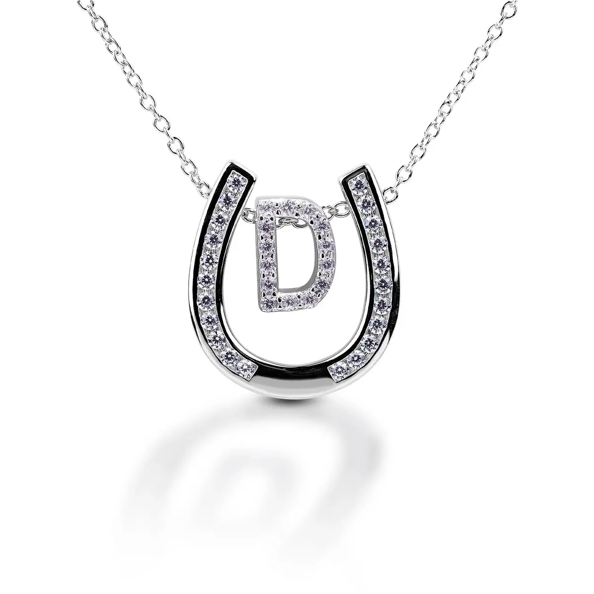 Kelly Herd Personalised Initial Horseshoe Necklace 4