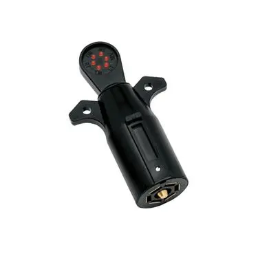 Tow Ready 20117 Trailer Wiring Circuit Tester; 7-Way Flat Pin Car End Tester With Led Display 1