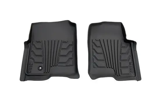 Lund International 283004-B Ford F150 Floor Liner; Catch-It; Molded Fit; Raised Blocks With Drip Channels; Black; Vinyl; 2 Piece 1