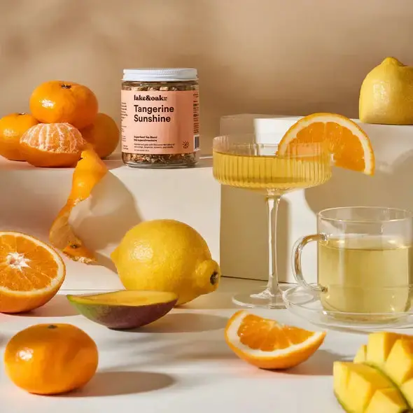 Tangerine Sunshine – Organic Superfood Tea Blend (80G) | Lake & Oak 1