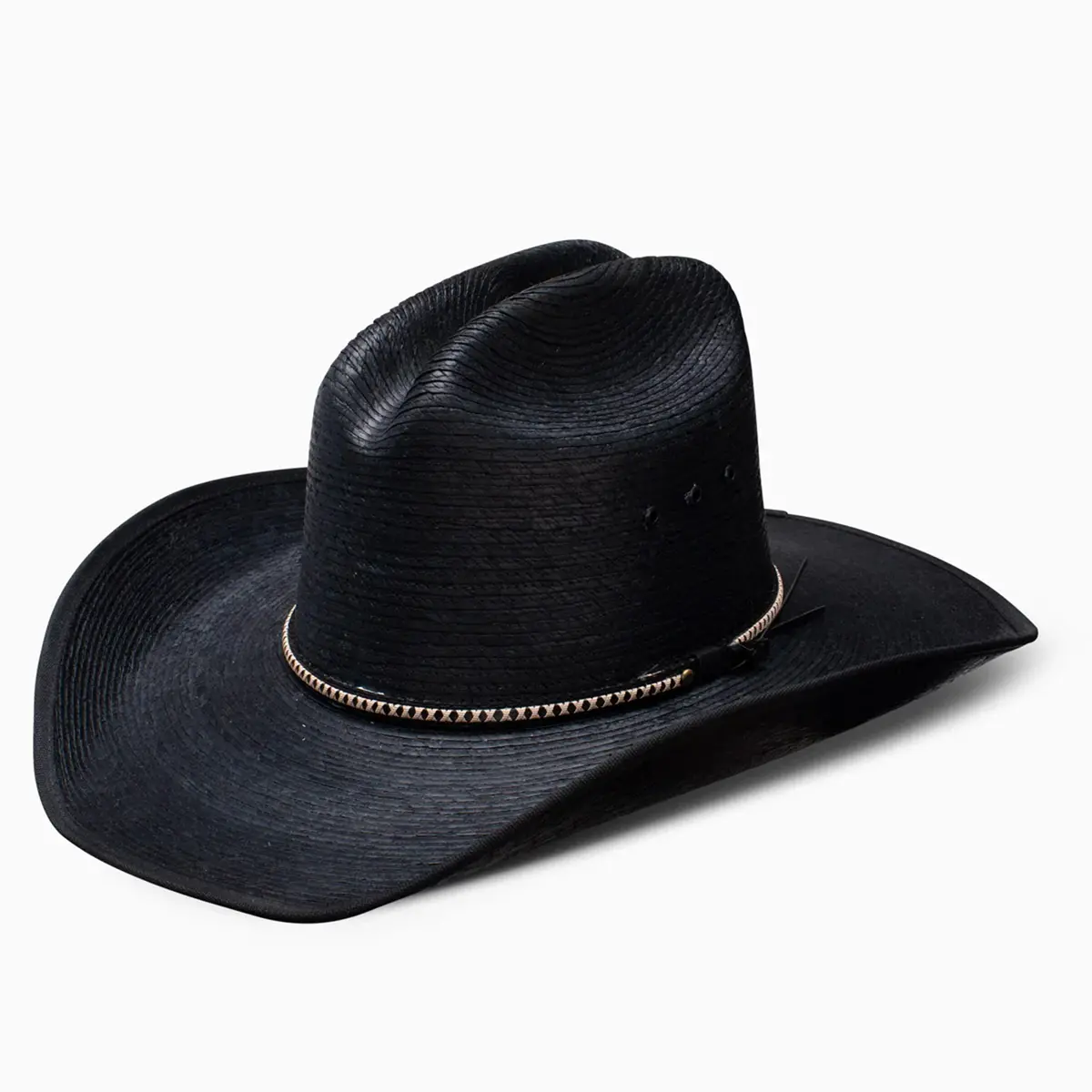 Resistol Asphalt Cowboy Palm Straw Black 2