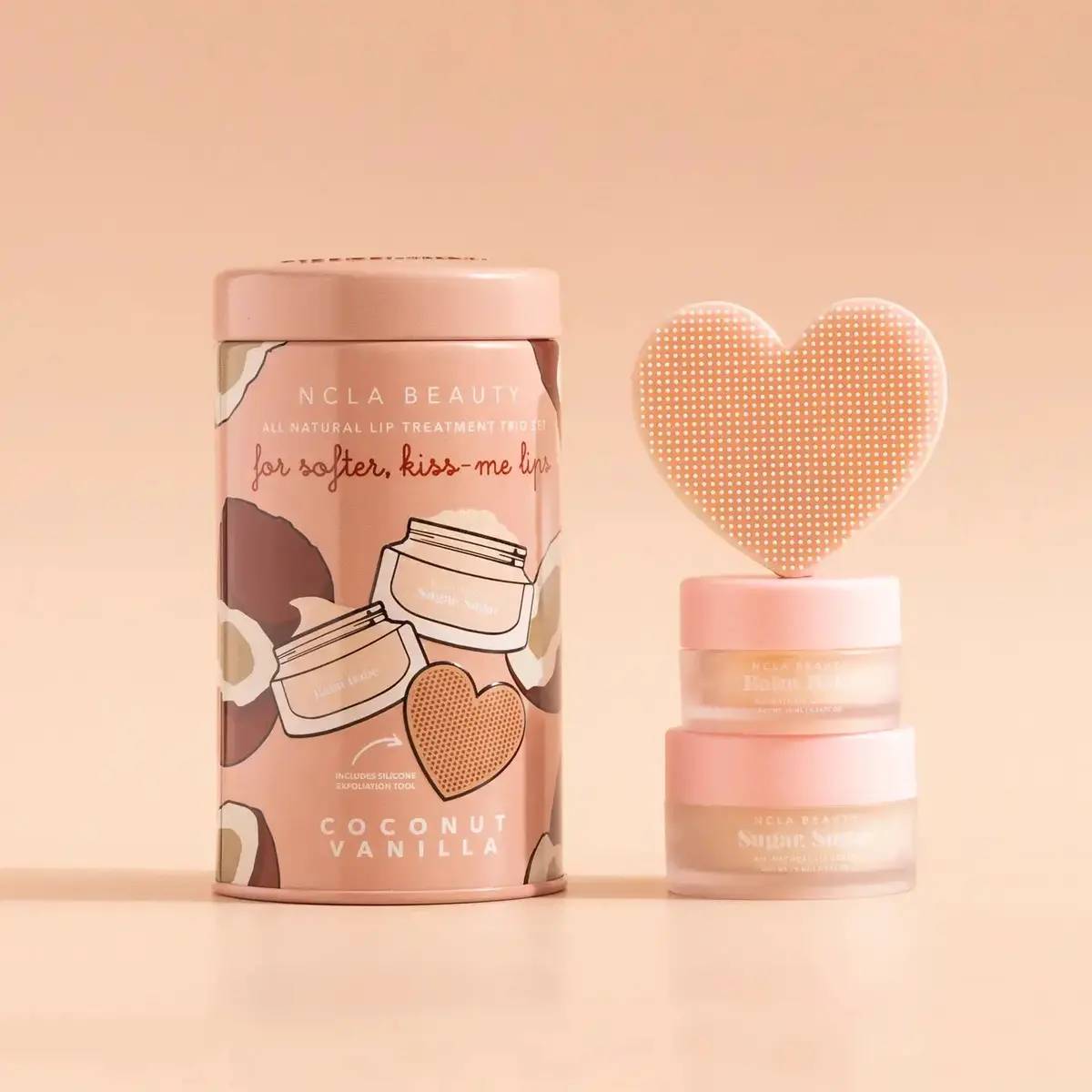 Coconut Vanilla Lip Care Set + Lip Scrubber 1