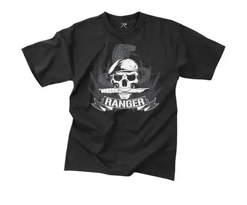 Rothco Vintage Black 'Ranger' T-Shirt (Medium) 1