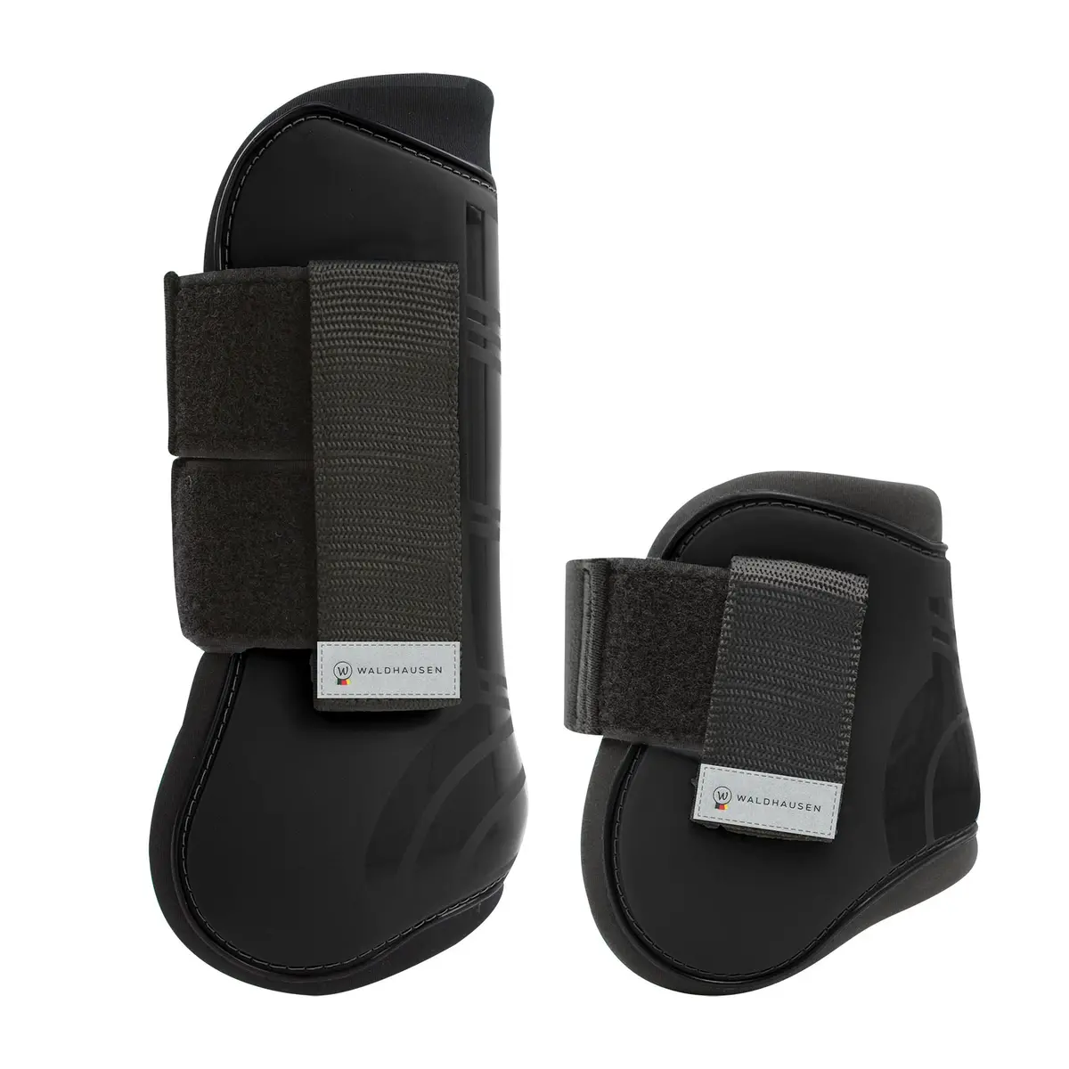 Waldhausen Pro Open Front Tendon & Fetlock Boot Black Set 4-Black 3 Sizes 1