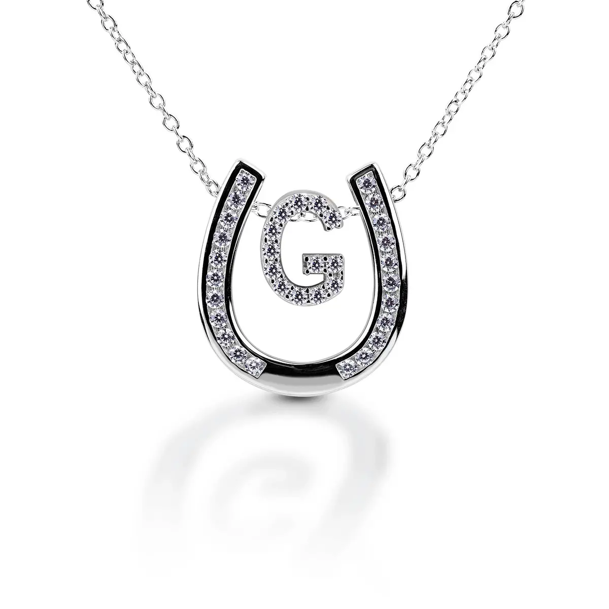 Kelly Herd Personalised Initial Horseshoe Necklace 7