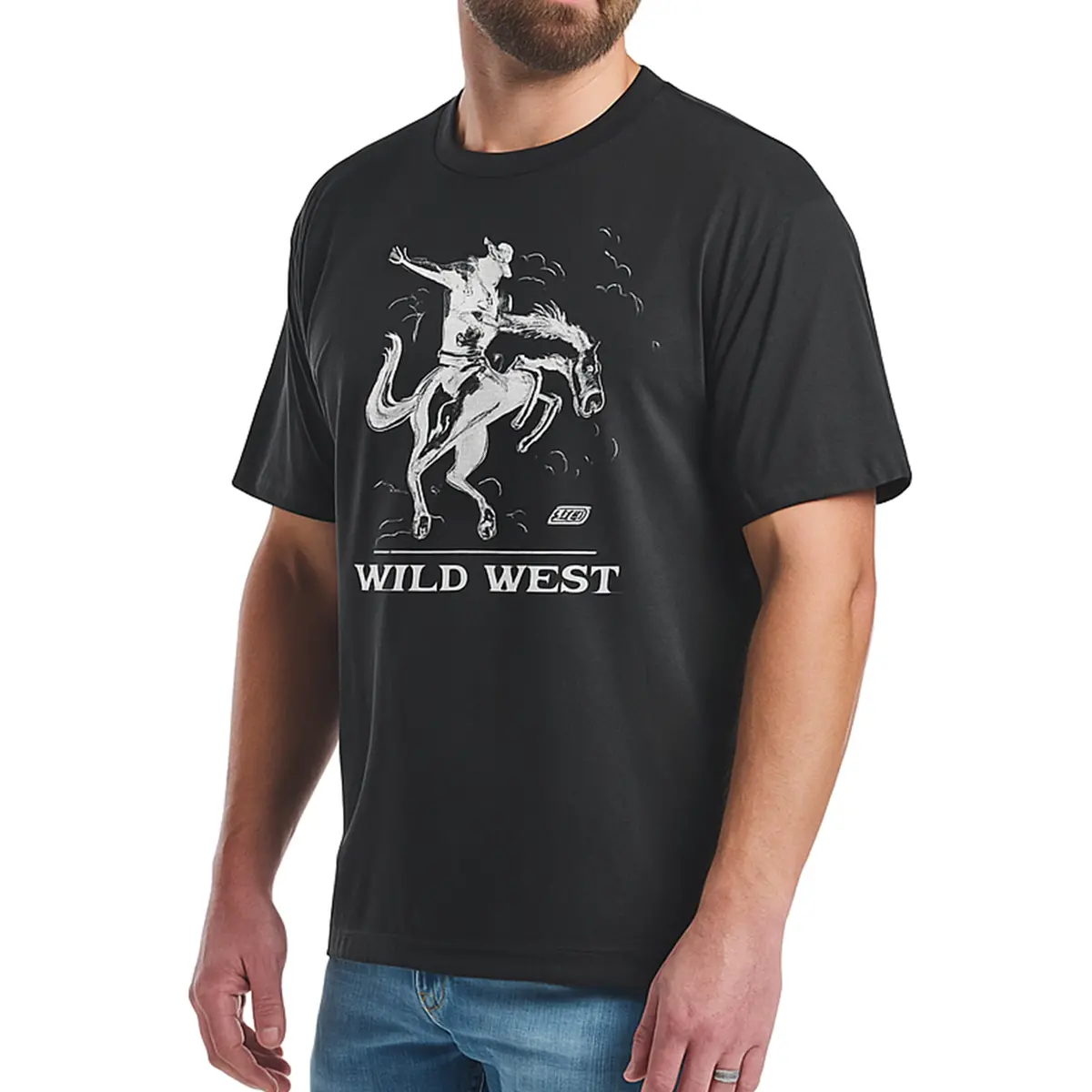 Justin Men's Wild West Tee Black Heather 1