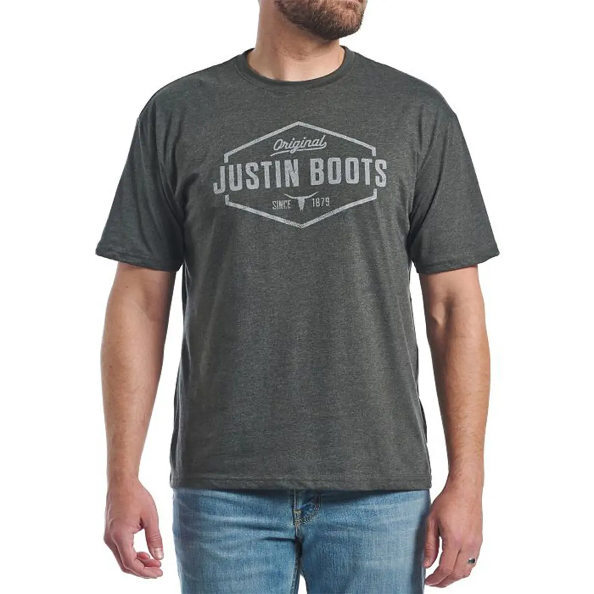 Justin Mens Hexagon Outline Tee 5