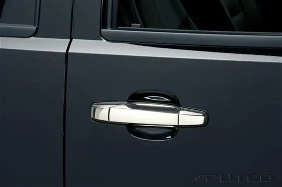 Putco 400033 Exterior Door Handle Cover; Chrome Plated; Abs Plastic; Without Passenger Side Keyhole; Without Rear Bezel; With Covers For 4 Doors 1