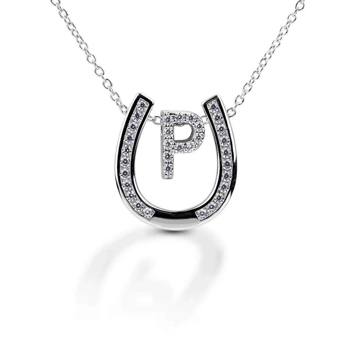 Kelly Herd Personalised Initial Horseshoe Necklace 16
