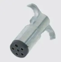 Hopkins Mfg 48445 Trailer Wiring Connector; Trailer End; 6 Pole Round; Die-Cast Zinc; Without Mounting Bracket And Hardware 1