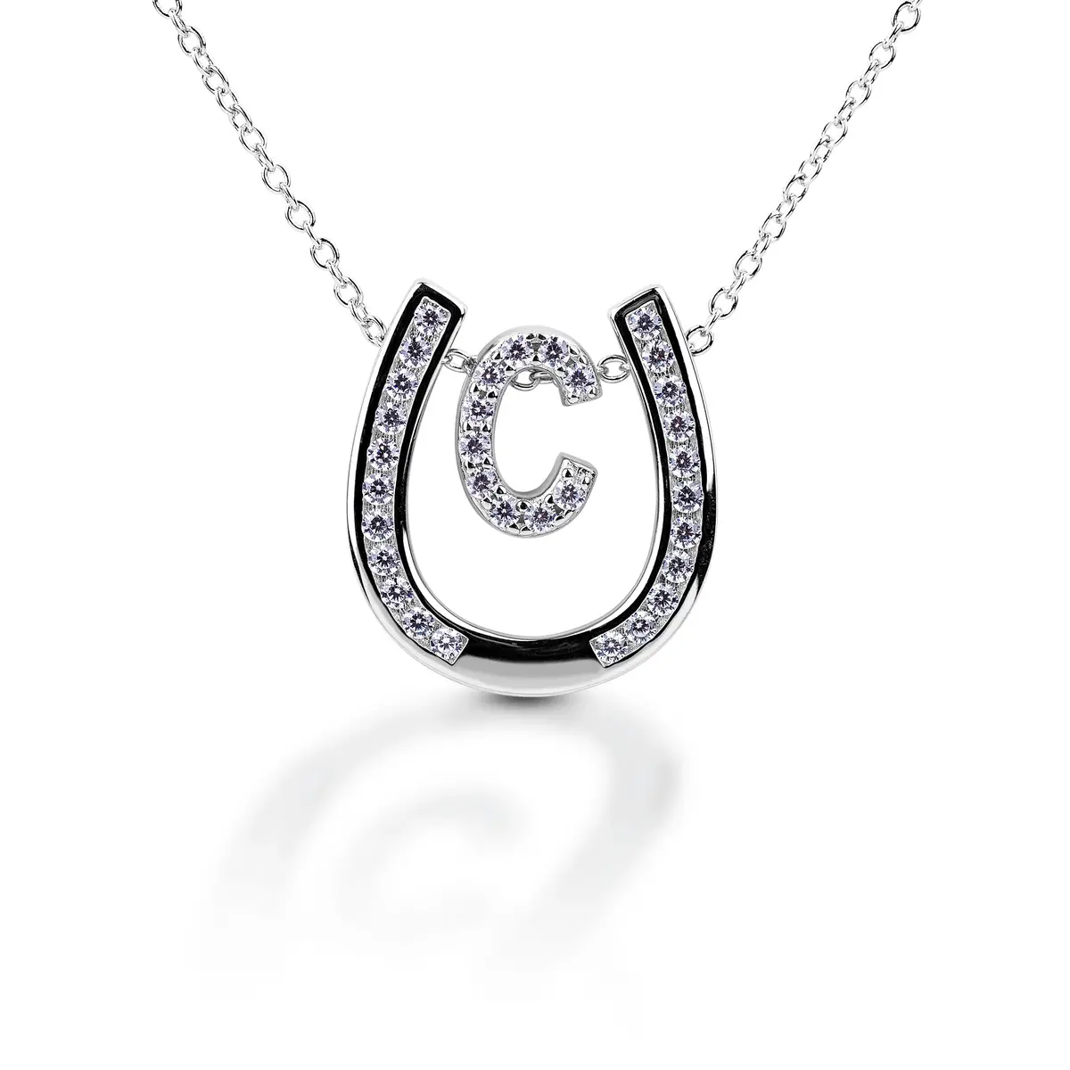 Kelly Herd Personalised Initial Horseshoe Necklace 3