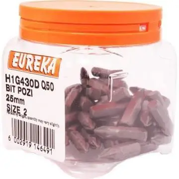 Eureka Pozi Bit: Size 2 - 25Mm (Qty 50) 4