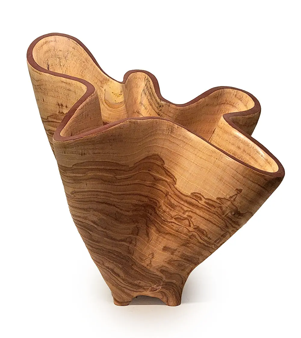 Carved Vessel "Olive Ash Bowl" By Andy Dipietro 2