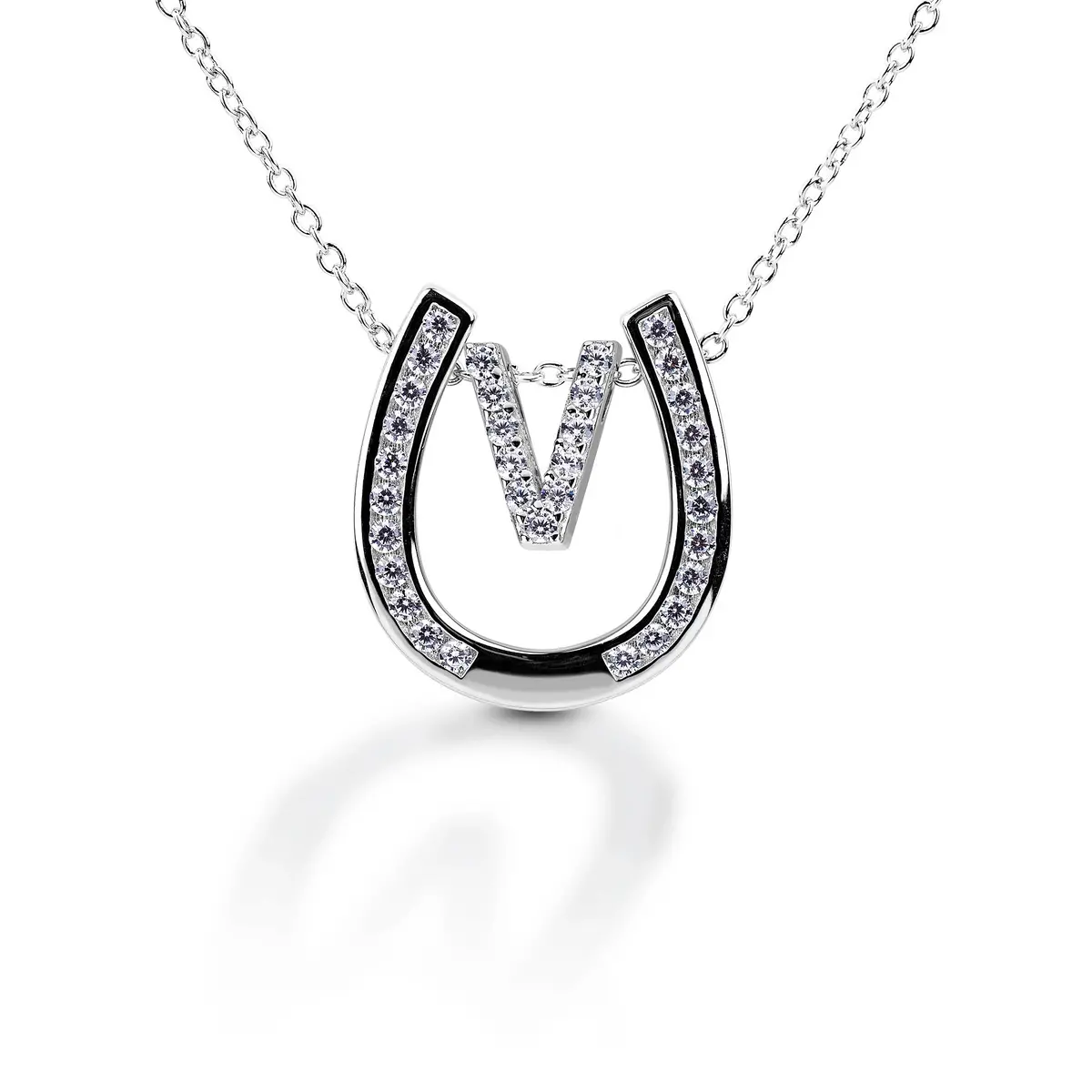 Kelly Herd Personalised Initial Horseshoe Necklace 22