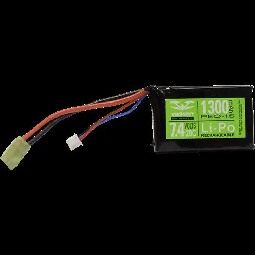 Valken 7.4V 1300Mah 20C Peq-15 Style Battery 1