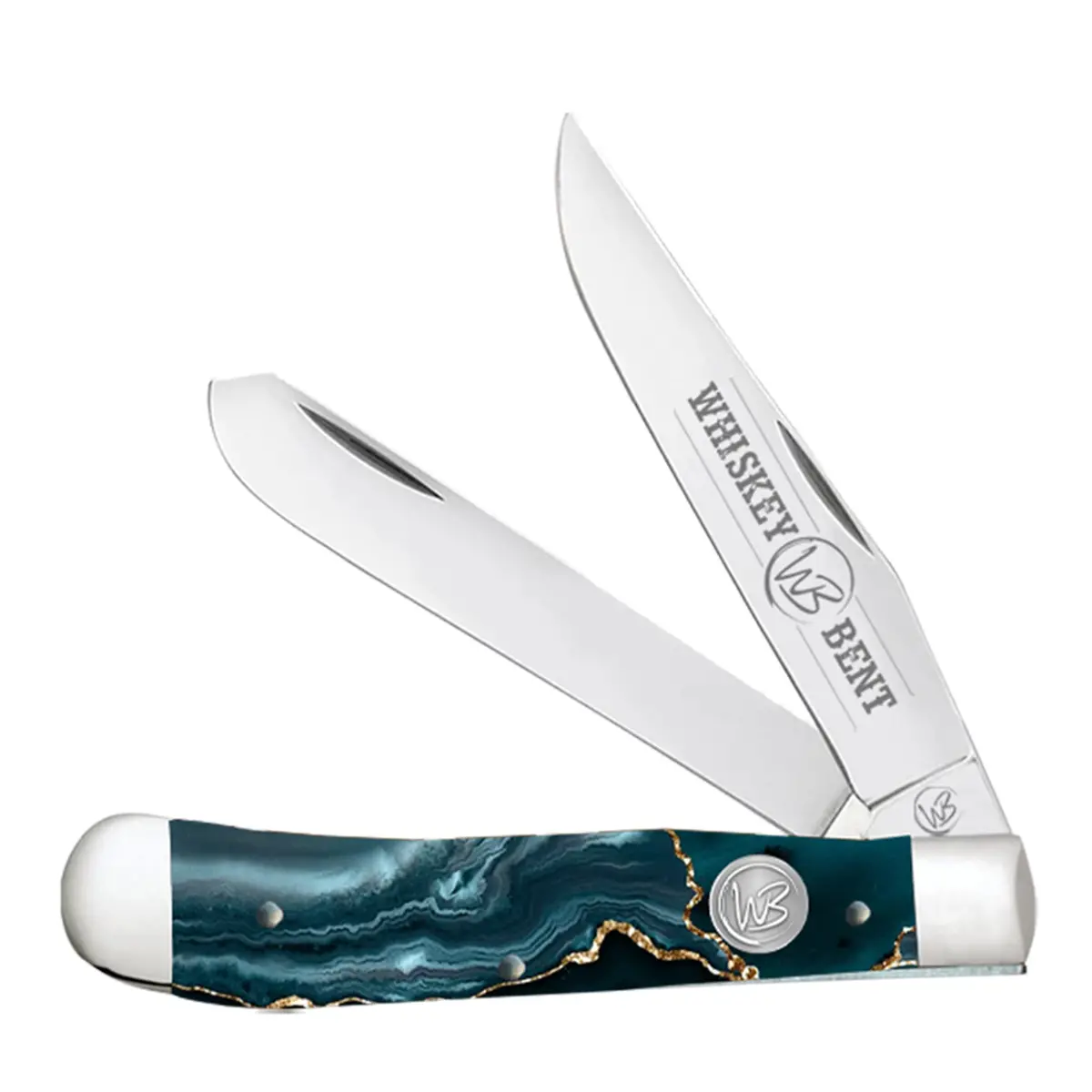 Whiskey Bent Trapper Pocket Knife - Gold Rush 1