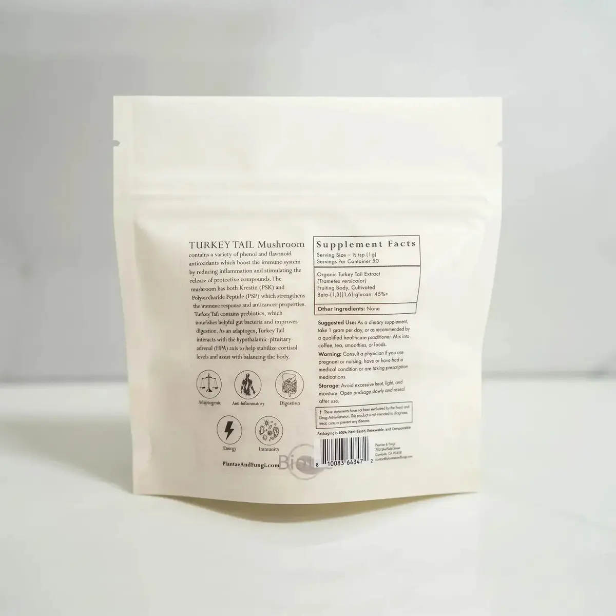 Turkey Tail Mushroom Powder - Organic 1:1 Extract 2