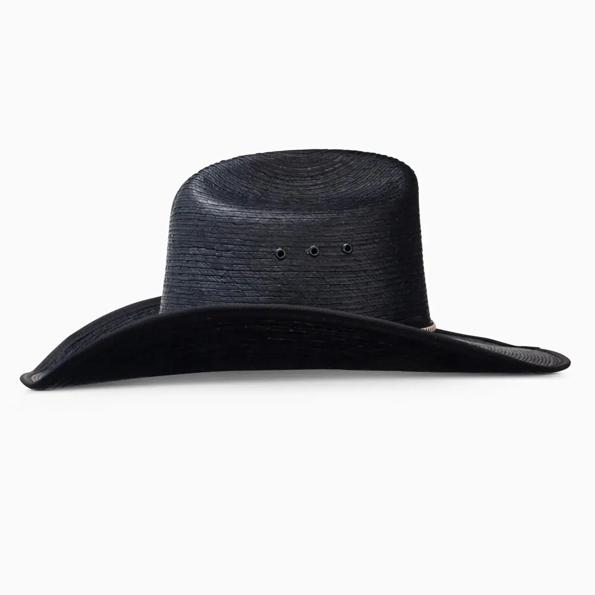 Resistol Asphalt Cowboy Palm Straw Black 2