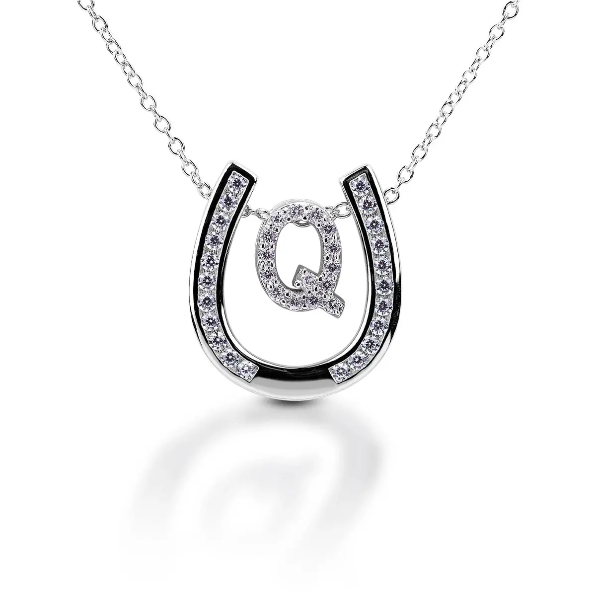 Kelly Herd Personalised Initial Horseshoe Necklace 17