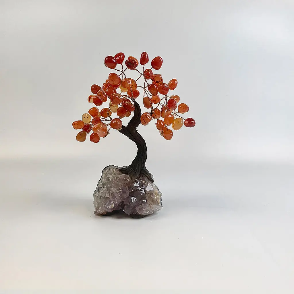 Carnelian Gemstone Tree 7" - Handmade By Brazil Gems 2