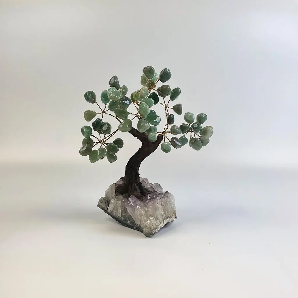 Green Quartz Gemstone Tree 7" - Handmade By Brazil Gems 2