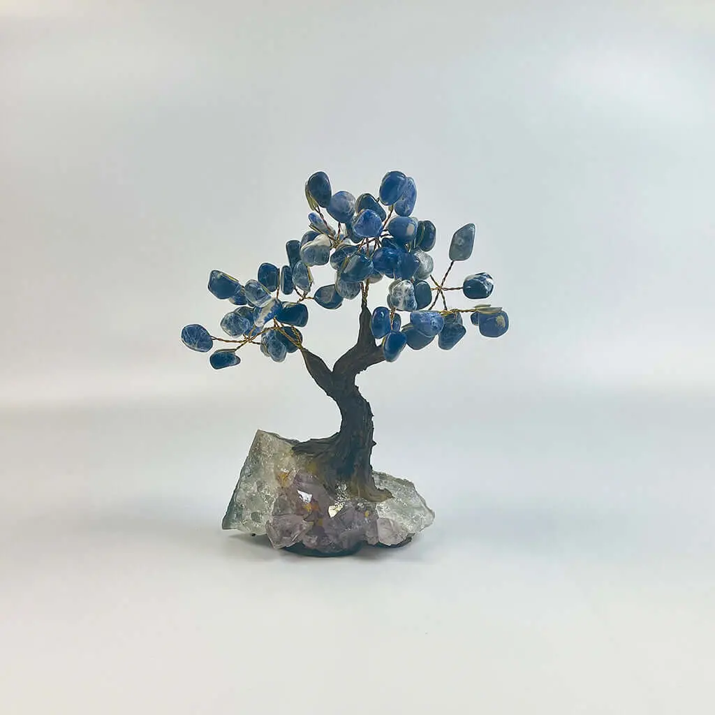 Sodalite Gemstone Tree 7" - Handmade By Brazil Gems 1