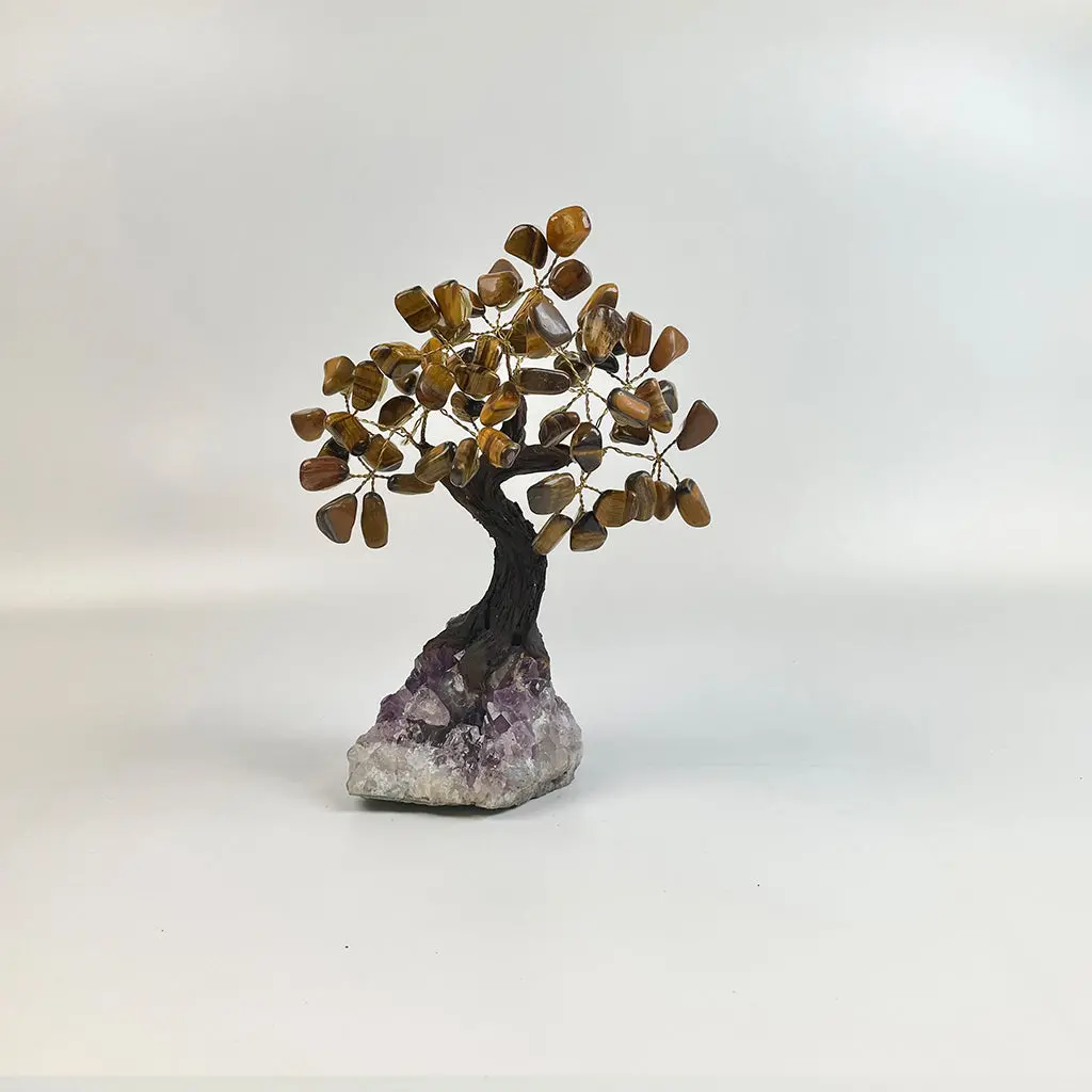 Tigers Eye Gemstone Tree 7" - Handmade By Brazil Gems 2