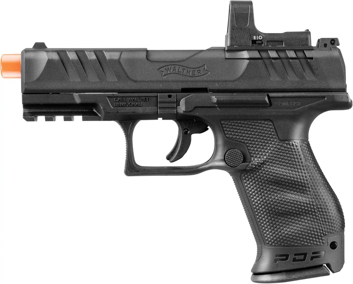 New - Walther Pdp Compact Optics-Ready Nbb Airsoft Gun With Rds8 Red Dot Sight Combo! 1