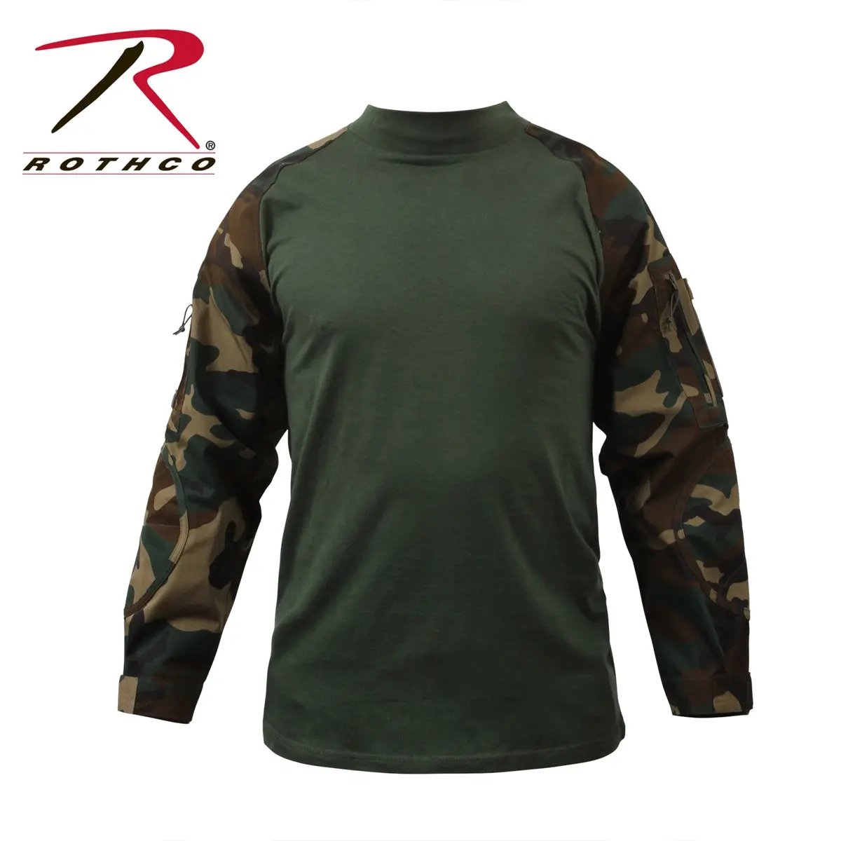 Rothco Military Combat Shirt - Woodland Camo (L) 1