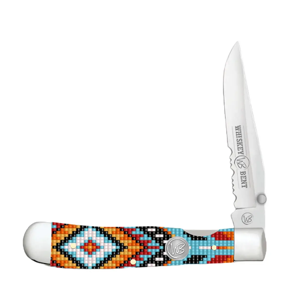 Whiskey Bent Trapper Traditional Slip Joint Single Serrated Blade - Wapi 1