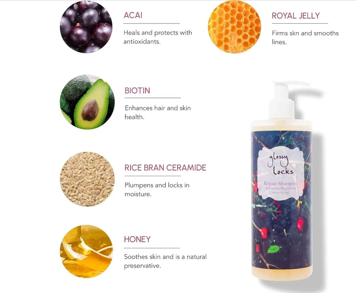 Glossy Locks Repair Shampoo - 100% Pure 2
