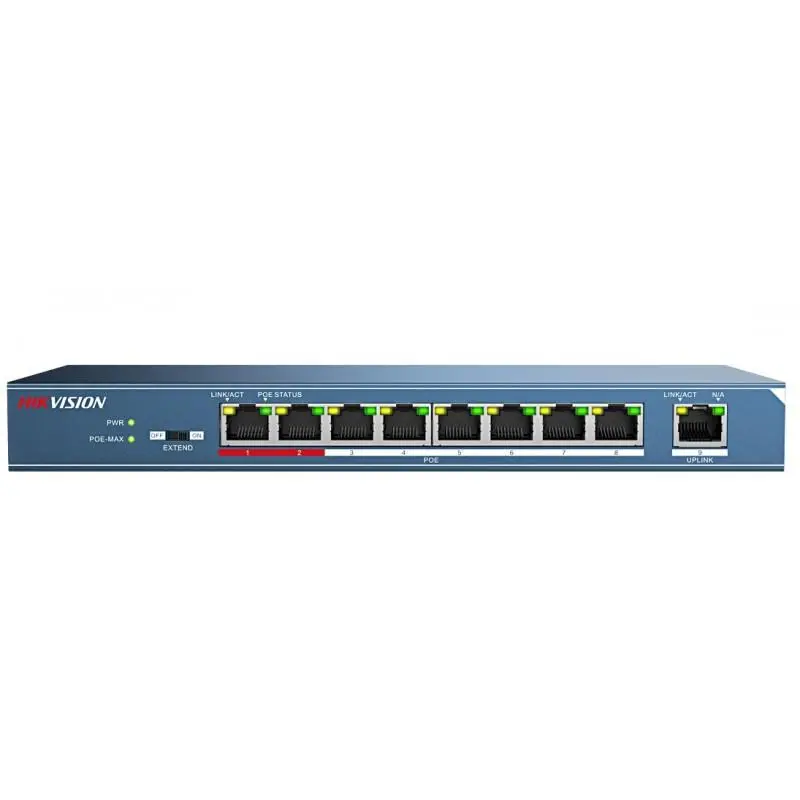 Hikvision 8-Ports 100Mbps Unmanaged Poe Switch (Ds-3E0109p-E) 1